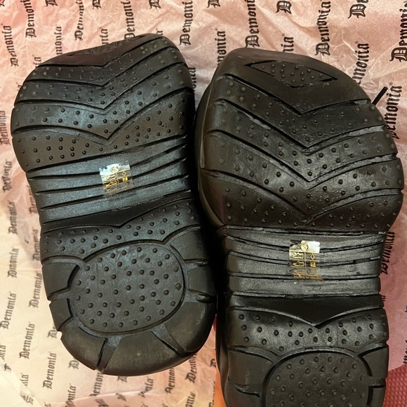 NIB Demonia Neptune 100 Pink Black Iridescent Sparkly Platform Alt Rave Shoes - Picture 6 of 8